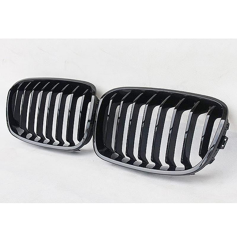 Gloss Black For 2012 - 2016 BMW 1-Series F20 F21 Front Kidney Grille Grill