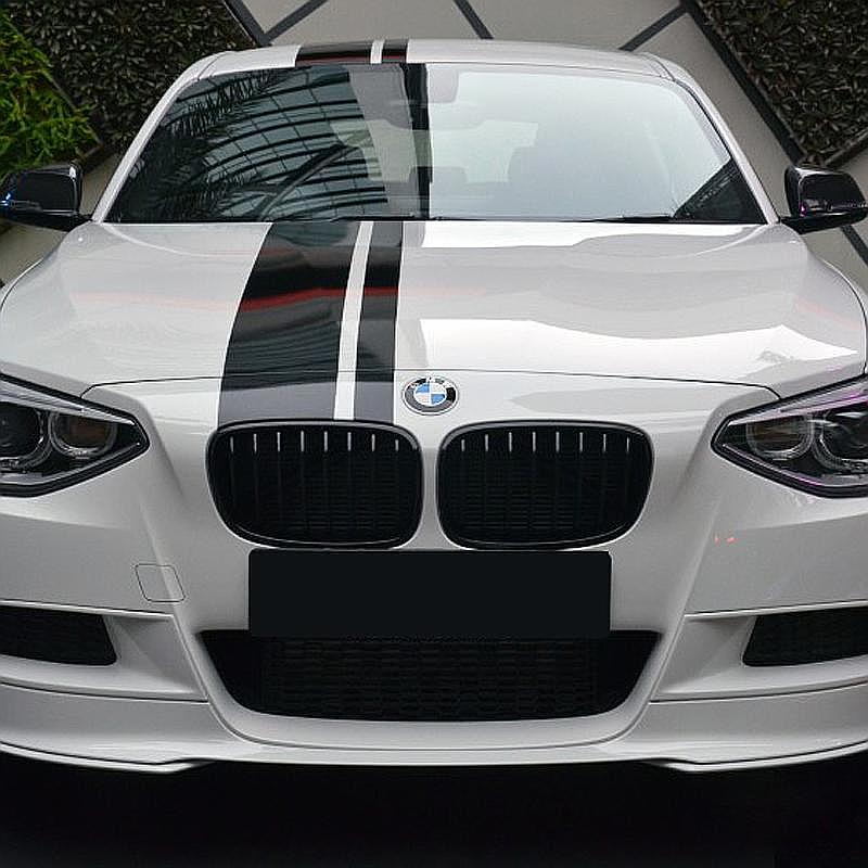 Gloss Black For 2012 - 2016 BMW 1-Series F20 F21 Front Kidney Grille Grill