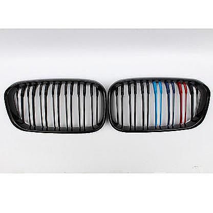 Pair Gloss Black M Color Front Kidney Grill Grille For BMW F20 F21 2015-2017 LCI