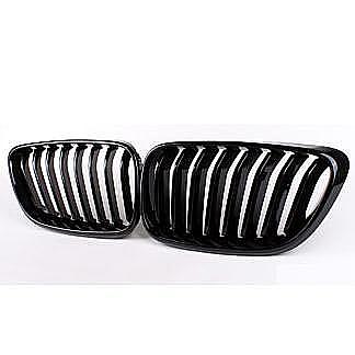 For 14-18 BMW F22 F23 2-Series Use Front Kidney Grille in Gloss Jet Black Color