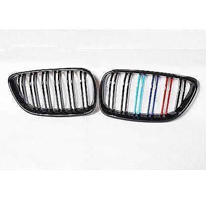 Glossy Black M Color Front Bumper Grille For BMW F22 220i 228i 235i Coupe 14-18