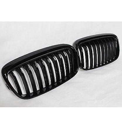 Pair Gloss Black Sport Grille Grill For BMW F45 2-Series Wagon Touring 2014-18