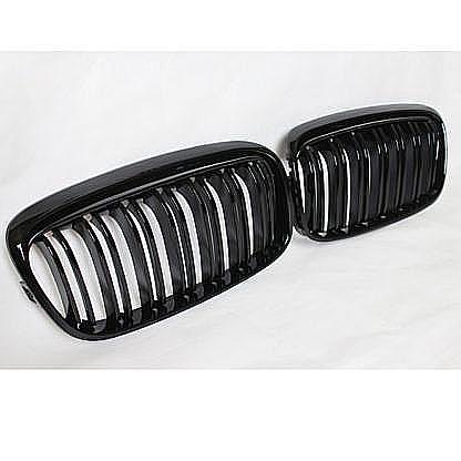 M Style Gloss Shiny Black Front Grille For 14-16 BMW F45 2-Series Active Tour