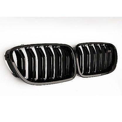 For 10-16 BMW 5 Series F10/F11 M5 550i 535i Kidney Grill Gloss Black Dual Slats