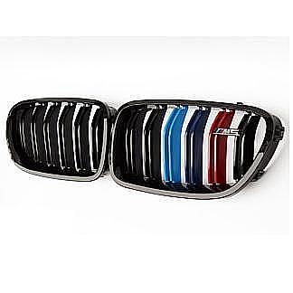 Gloss Black M-Color Kidney Grille for BMW F10 F11 535i 550i 528i M5 2010-2017 4D