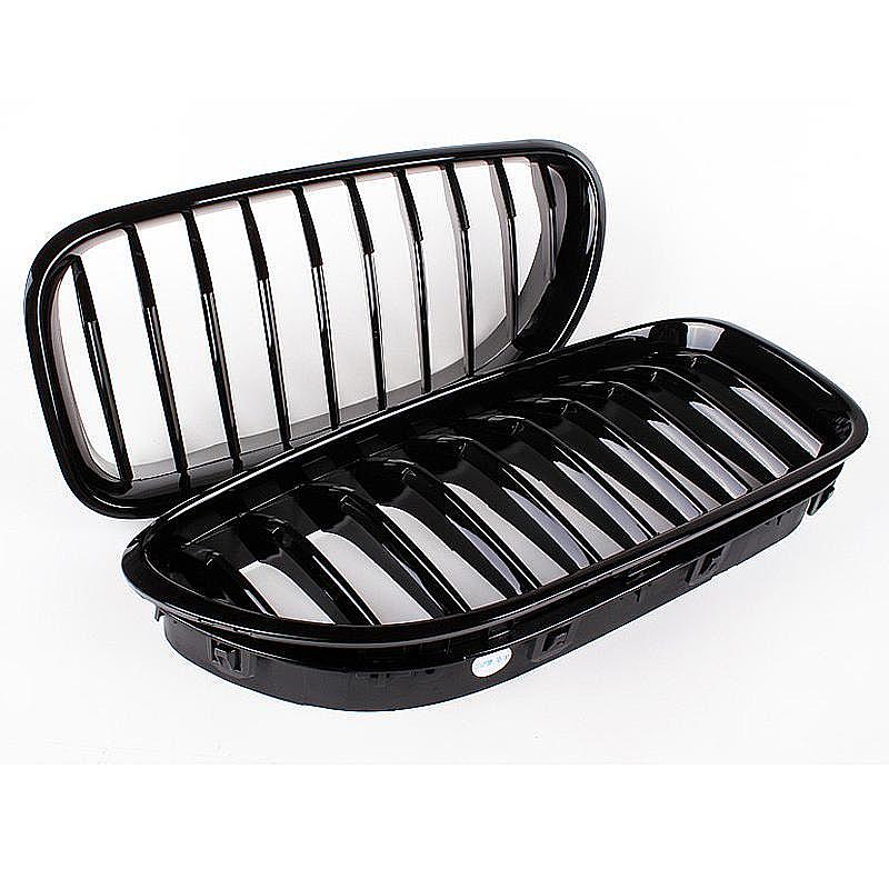 For 12-16 F12 F13 F06 6 Series Use Front Kidney Grille P Style Shiny Black Color