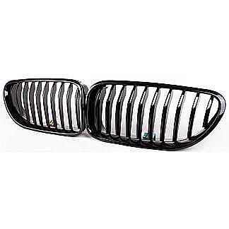 For 12-16 F12 F13 F06 6 Series Use Front Kidney Grille P Style Shiny Black Color