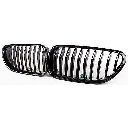 For 12-16 F12 F13 F06 6 Series Use Front Kidney Grille P Style Shiny Black Color