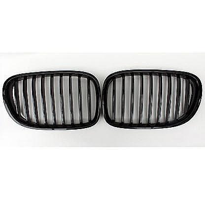 Gloss Black Kidney Front Mesh Grille For BMW 7 Series F02 F01 2009 - 2012