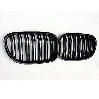 Gloss Black Dual Slat Front Grille For 2009-15 BMW F01 F02 740i 750i 760i Grill