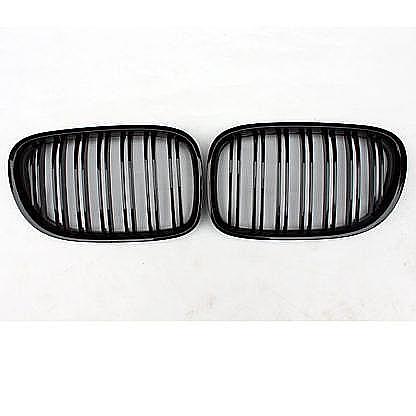 Gloss Black Dual Slat Front Grille For 2009-15 BMW F01 F02 740i 750i 760i Grill