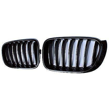 For BMW X3 F25 15-on X4 F26 14-on Gloss Black Left & Right Front Kidney Grille