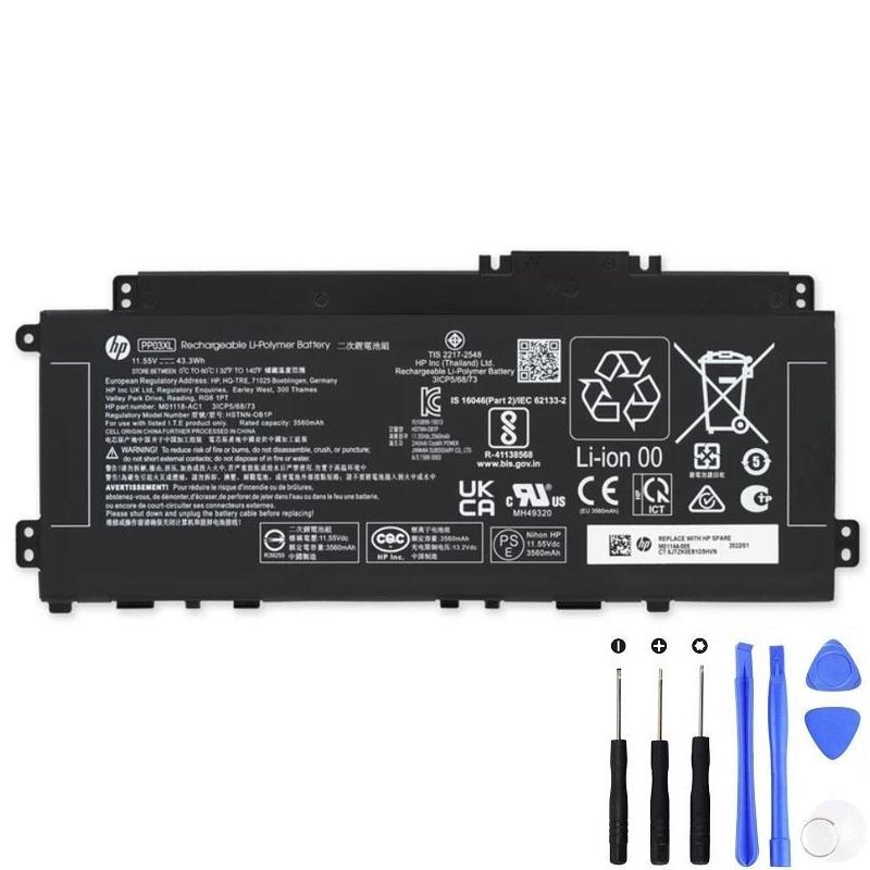 HP PP03XL 43.3Wh Battery